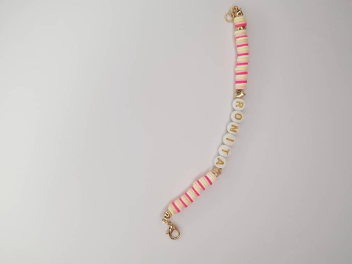 clay bead bracelet with name