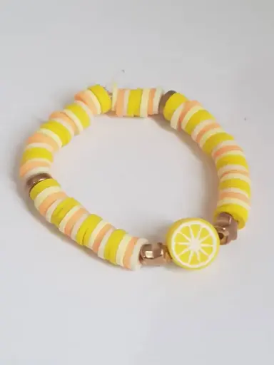 yellow clay bead bracelet 💛🍋